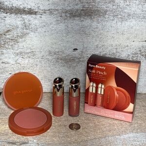Rare Beauty Soft Pinch Cheek & Lip Trio Lip Oil, Dewy Liquid Blush, Matte Blush